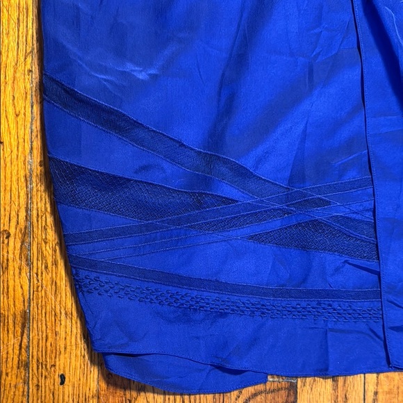 VANESSA BRUNO Women's 100% Silk Blue Slouchy Twist Detail Mini Dress Size 36 - Picture 5 of 11